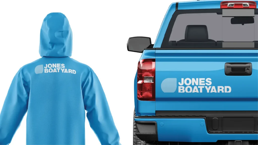 Jones Boatyard clothing and vehicle design